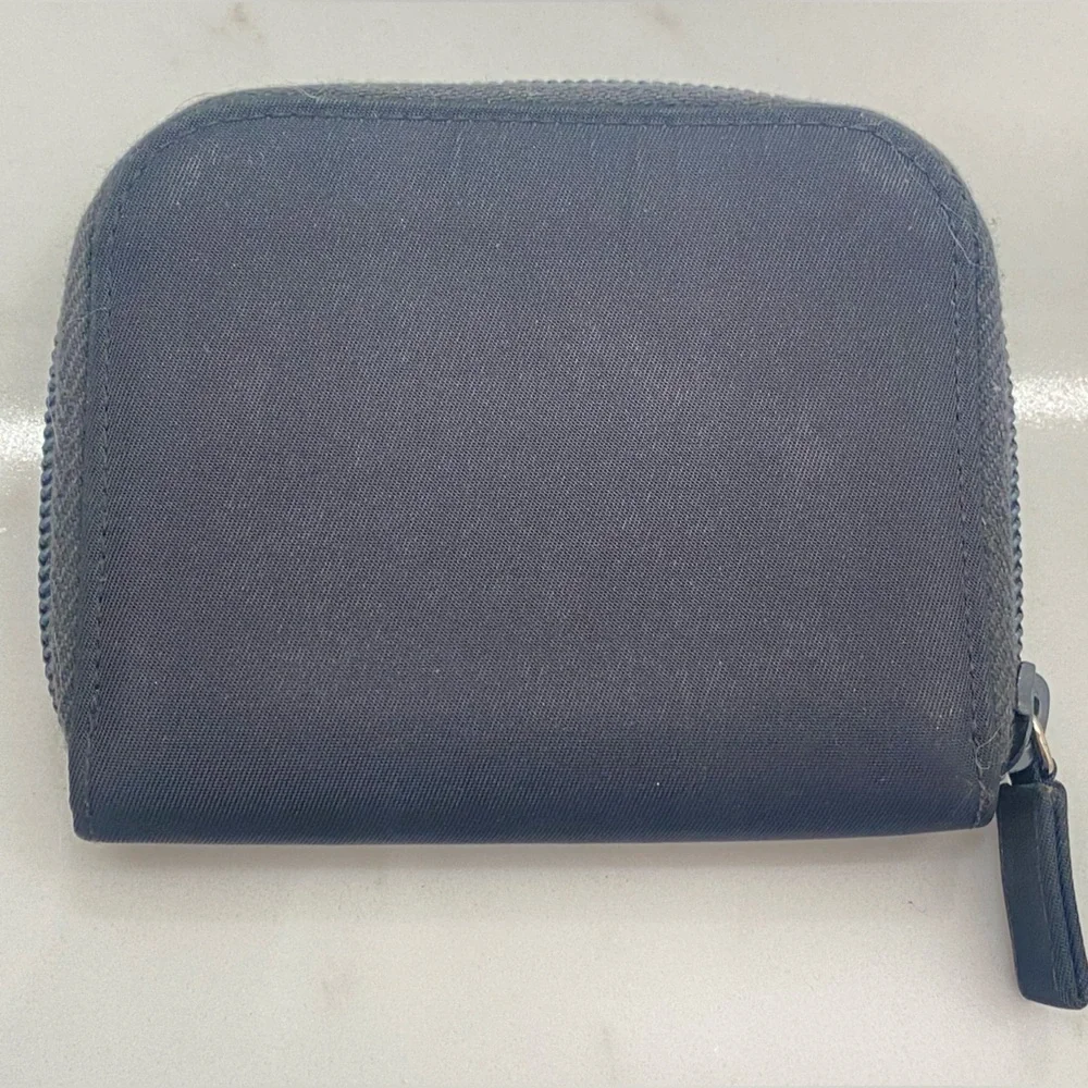Prada dark gray/black mini wallet / card holder - Picture 2 of 4